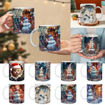 3D Christmas Hot Cocoa Inflated Mug