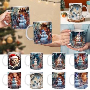 3D Christmas Hot Cocoa Inflated Mug