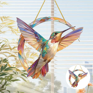 💖 Hummingbird Suncatcher Colorful Window Hanging 💥