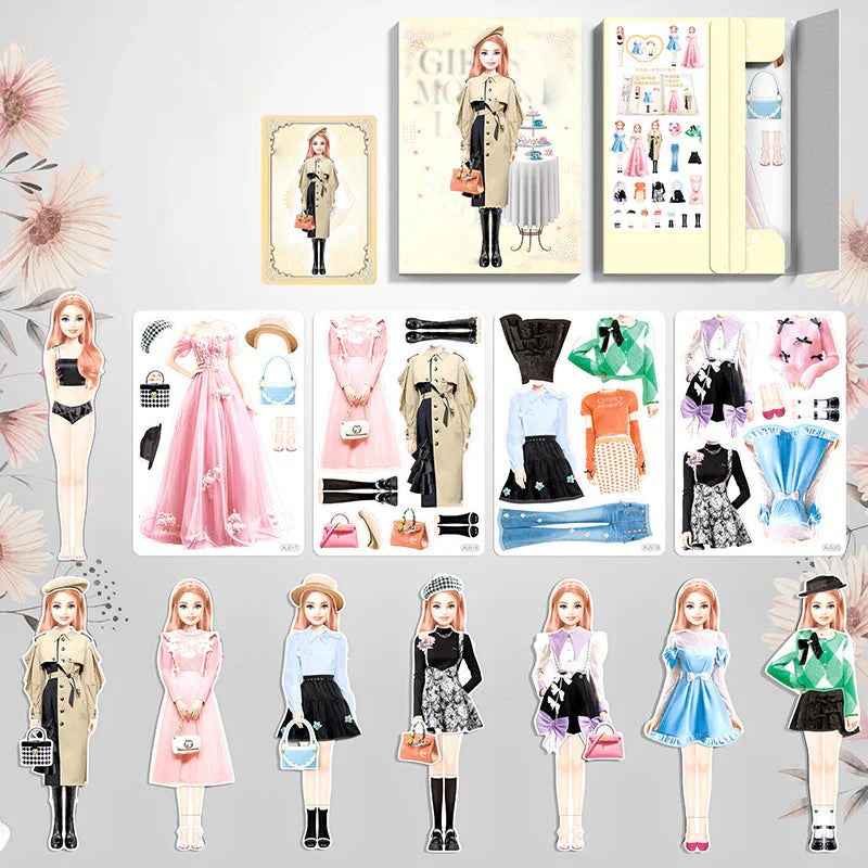 👗Magnetic Princess Dress Up Paper Doll👸