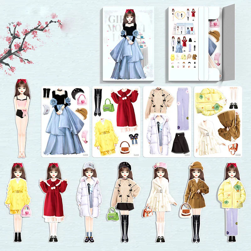 👗Magnetic Princess Dress Up Paper Doll👸