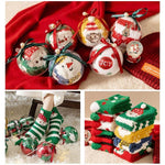 🎄🧦Creative Round Balls Gift Box With Christmas Socks