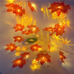 Thanksgiving Décor Fall Maple Leaf String Lights