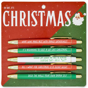 5pcs Christmas Multicolor Ballpoint Pens