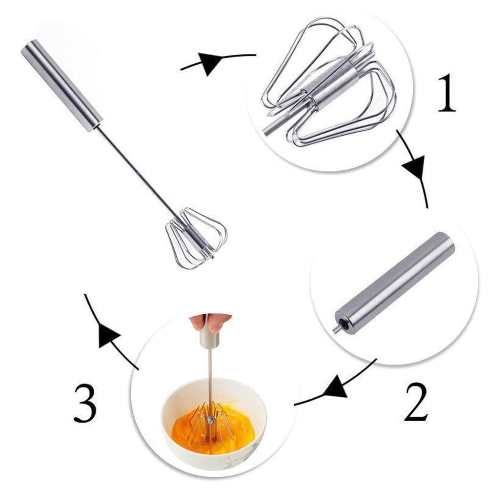 Stainless Steel Automatic Eggbeater Easy Whisk