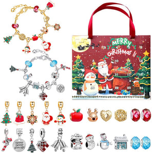 24 Days Countdown Calendar DIY Christmas Advent Calendar Bracelets Set