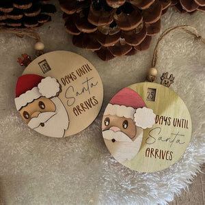 3D Santa Countdown to Christmas Ornament