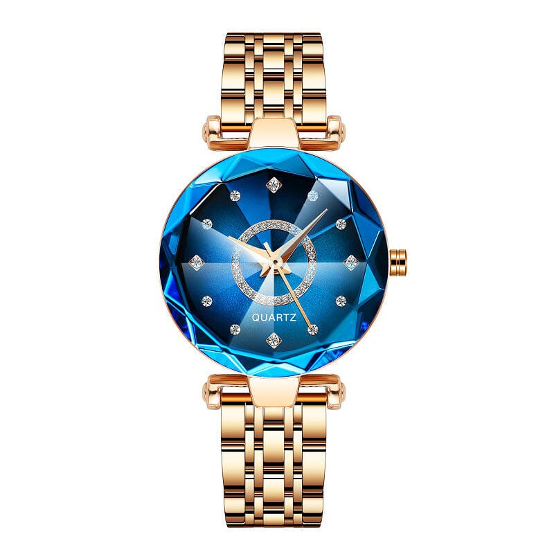 Starry Diamond Dial Ladies Waterproof Watch