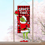 Christmas Decoration Hanging Grinch Faceless Doll Door Hanging Flag Garden Flag