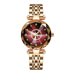 Starry Diamond Dial Ladies Waterproof Watch