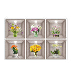 3D Flowers Vase Wall Sticker