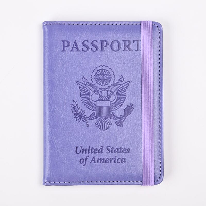 PU Leather RFID Passport Holder