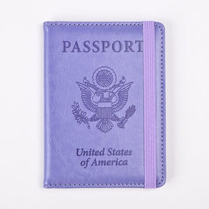 PU Leather RFID Passport Holder