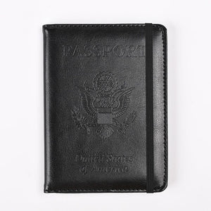 PU Leather RFID Passport Holder