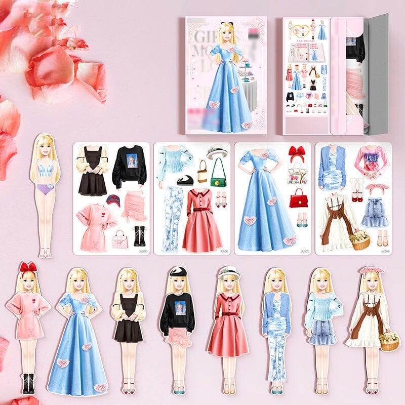 👗Magnetic Princess Dress Up Paper Doll👸