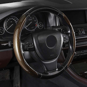 Universal Laser Carbon Fiber Pattern Steering Wheel Cover