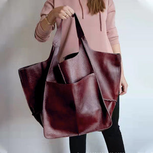 Oversized leather tote