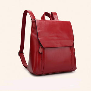 Women Leather Soft-able Unisex Backpacks